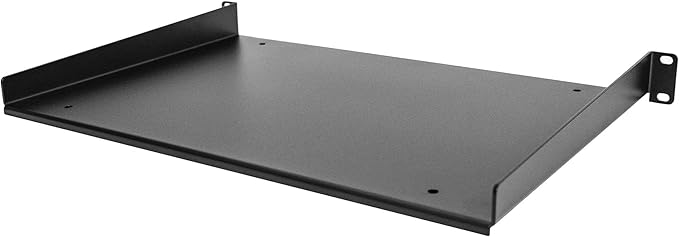 StarTech.com 1U Server Rack Shelf - Universal Rack Mount Cantilever Shelf for 19" Network Equipment Rack and Cabinet - Durable Design - Weight Capacity 55lb/25kg - 12" Deep Tray (SHELF-1U-12-FIXED-S)