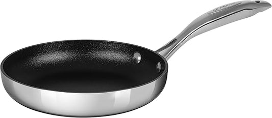 Scanpan HaptIQ 2 Piece Stainless Steel-Aluminum Nonstick Fry Pan Set (8 & 10 1/4 inch) – Compatible with All Cooktops, Induction Ready, Metal Utensil Safe, Oven Safe to 500°F, Dishwasher Safe