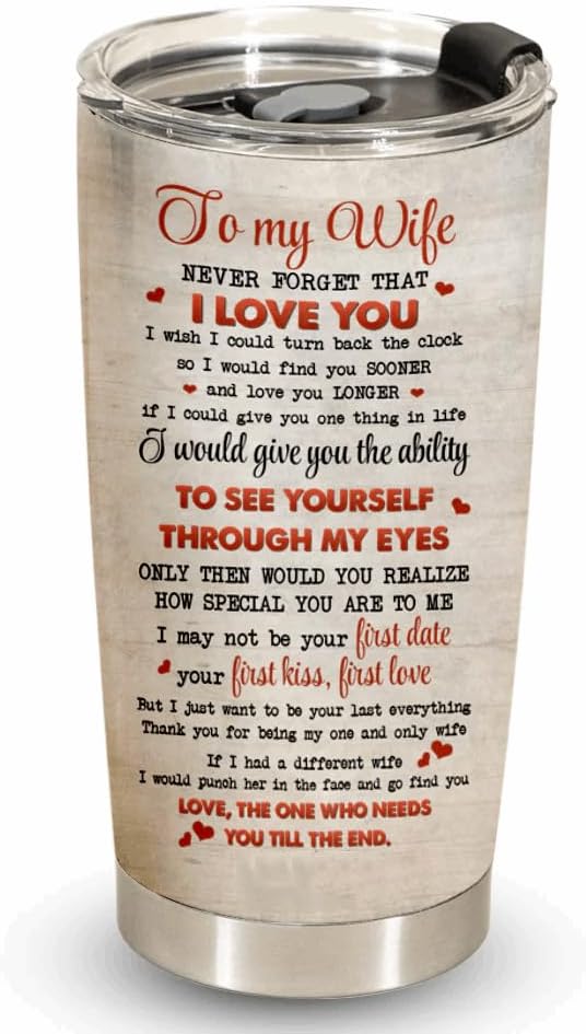 We’re a Team Forever & Always – Personalized Photo 20oz Stainless Steel Insulated Tumbler – Custom Couples Gift (Flower)