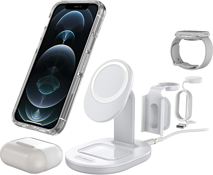 OtterBox 3-in-1 Wireless Charging Station for MagSafe - White