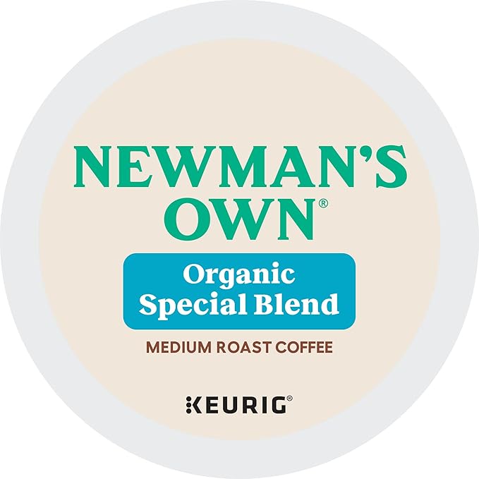 Newman's Own Organic Special Blend, Keurig Single Serve K-Cup Pods, Medium Roast Coffee, 60 Count, (6 Packs of 10)