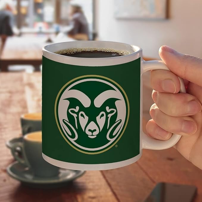 Colorado State Primary Logo Ceramic Coffee Mug, Novelty Gift Mugs for Coffee, Tea and Hot Drinks, 11oz, White