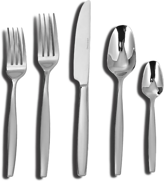 Silverware Set For 4, 20-Piece Flatware Set Cutlery Set,Premium Stainless Steel,Tableware Include Forks Knives Spoons for Kitchen, Home, Wedding, Party, Mirror Polished and Dishwasher Safe