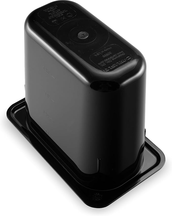 Carlisle FoodService Products Storplus Food Pan, Food Storage Container with Spoonable Corners for Catering, Buffets, Restaurants, Polycarbonate (Pc), 1/9 Size 6 Inches Deep, Black