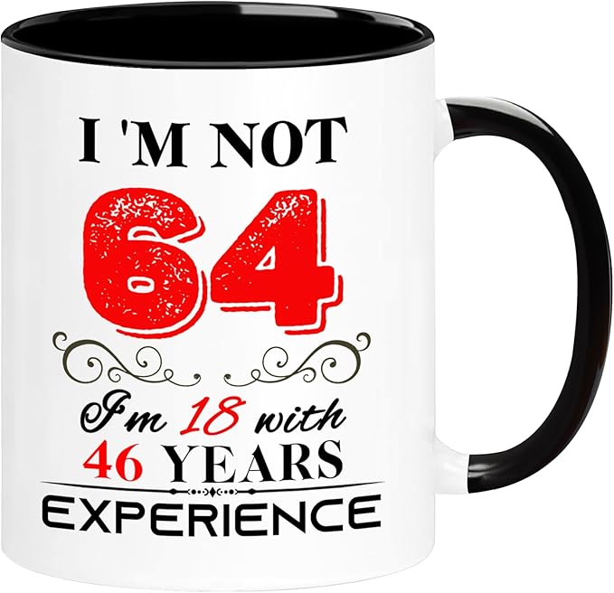 1961 64th Birthday Mug for Women Men, Turning 64 Year Old Birthday Gifts for Mom, Dad, Grandma, Grandpa, Wife, Husband, Daughter, Sister, Best Friends, Coworkers, Her, Him, 11oz Coffee Cup