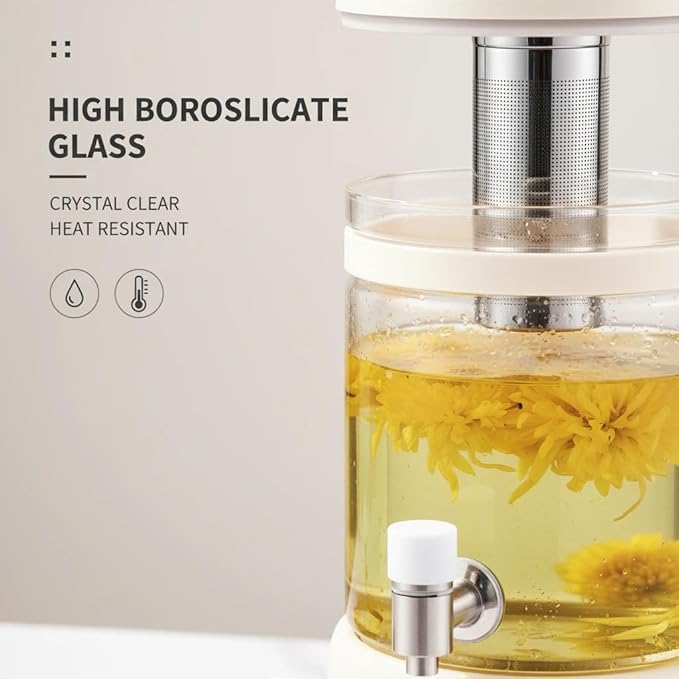 Lemuugo Electric Tea Maker, 3L Multi-Function Kettle for Brewing Tea, Wine, Soup, Fruit Enzyme，Large capacity