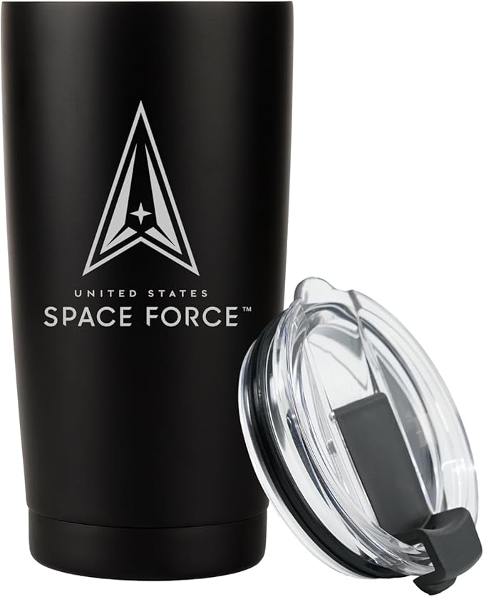 20 oz Space Force Tumbler - Double Wall Vacuum Insulated Stainless Steel USSF Tumbler- Space Force Gift (Space Force Tumbler, 20oz), 1 Count (Pack of 1)