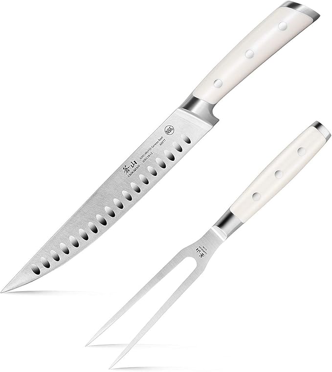 Cangshan S1 Series 61895 German Steel Forged 2-Piece Carving Set, Crème