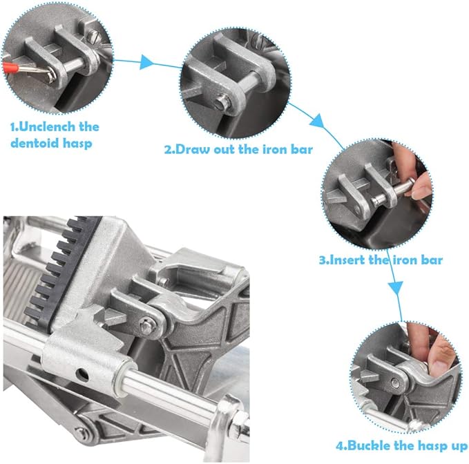 ROVSUN Commercial Vegetable Chopper French Fry Cutter Potato Slicer Fruit Chopper, Super Value Set of Suction Feet, 1/2'', 3/8'', 1/4'', 8-Wedge Blades and Pusher Blocks for Restaurant, Home & Kitchen