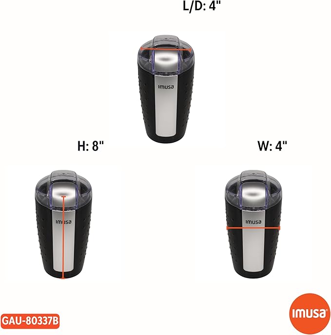 IMUSA 3oz Electric Coffee & Spice Grinder, Black