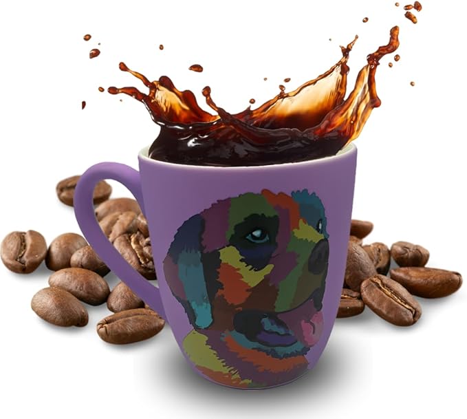 Stoneware Mug for Pet Lovers 18 Oz - Golden Retriever Coffee Mug - Coffee Cups Ceramic - Travel Coffee Mug for Drinks