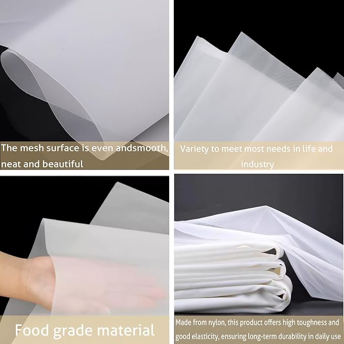 39.37"X39.37" Nylon Mesh Fabric, Fine Filter Cloth, 100 200 300 400 Mesh, Reusable Strainer Cloth for Milk, Juice, Paint (300 mesh)