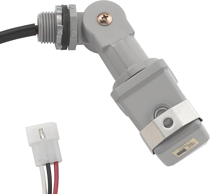 Kichler Plug-In Photocell, Lighting Sensor Compatible with Kichler Transformers, (4.25" H x 2" W x 2" L), 15565BK
