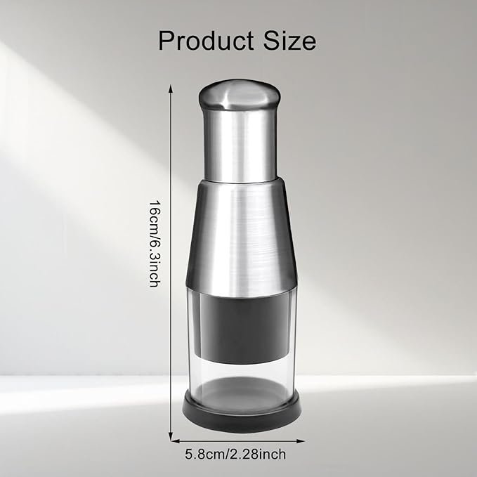 2025 Upgraded Compact Mini Dicer Food Chopper,Multifunctional Manual Garlic Press,Manual Pressed Chopper,Stainless Steel Hand Food Chopper for Mincing Garlic Press Stainless Steel,1PCS