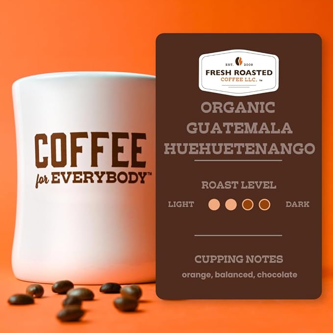 Fresh Roasted Coffee, Organic Guatemala | Single Origin, USDA Organic, Mold & Myco 3rd Party Tested, Kosher | 24 Pods for K Cup Brewers