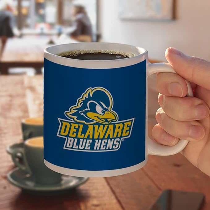 Delaware Primary Logo Ceramic Coffee Mug, Novelty Gift Mugs for Coffee, Tea and Hot Drinks, 11oz, White
