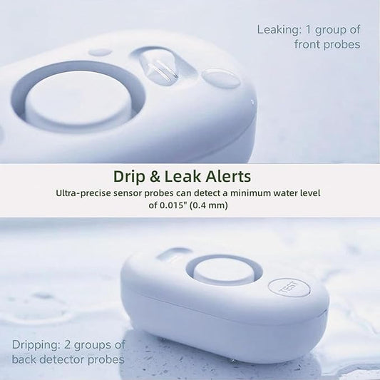 5 Pack Water Leak Detectors for Home, 100dB Water Sensor Alarm for Basement,Flood Leakage Detection Devices for Pipe/Drain/Sink/Faucet Drip Alert,Floor Flooding in Bathroom/Kitchen/Toilet/Laundry Room