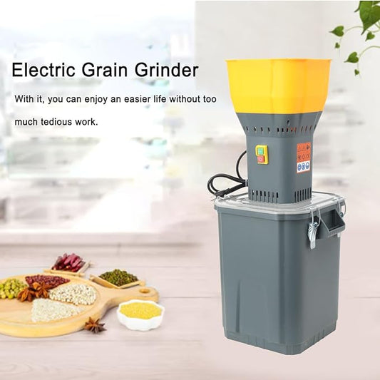 7.9 Gallons Electric Grain Mill Grinder, Corn Grinder Mill, Home Farm Wheat Grinder, 25L Dry Grain Mill Grinder Electric, Detachable Bucket & Hopper, Dry Cereals Grinder with 5 Sieves, 2 Wrench