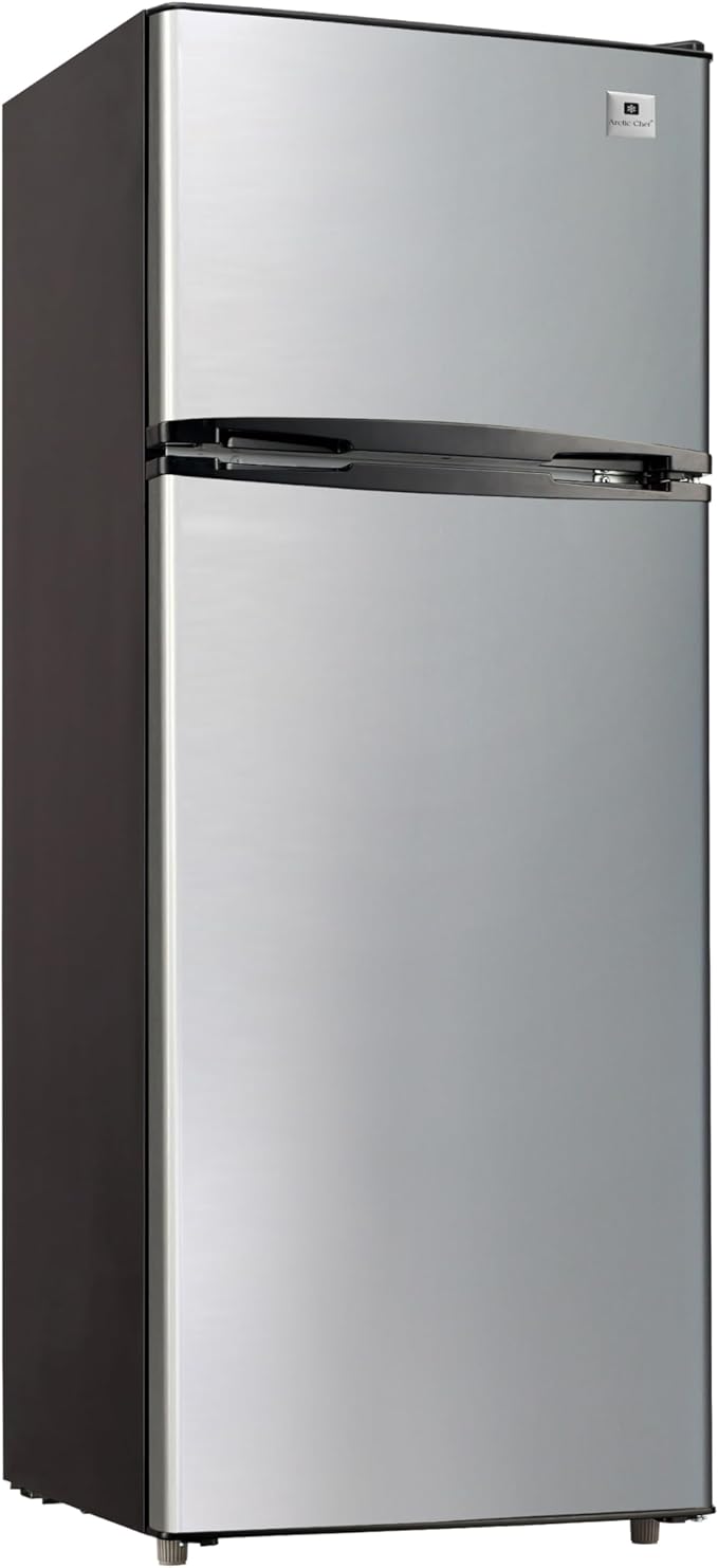 ARCTIC CHEF ACFR725AMZ6COM 2 Door Apartment Size Refrigerator with Freezer, Stainless