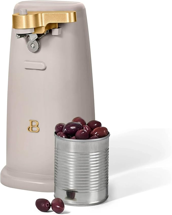 Beautiful Automatic Can Opener Kit, Hands-Free Electric Opener with Safety Auto-Stop & Magnetic Lid Catcher, Special Edition(Porcini)