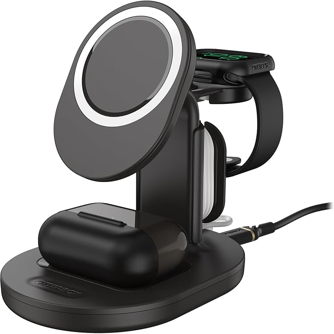 OtterBox 3-in-1 Wireless Charging Station for MagSafe - Black
