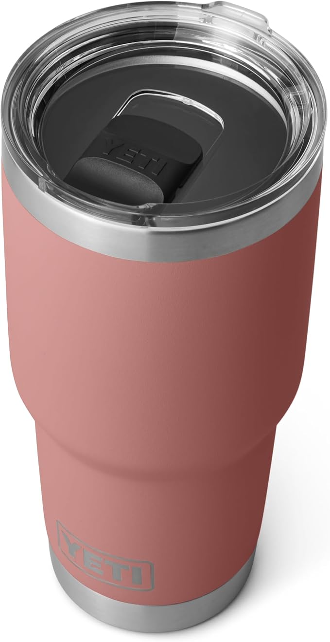 YETI Rambler 30 oz Tumbler Retired Colors, Stainless Steel, Vacuum Insulated with MagSlider Lid, Sandstone Pink