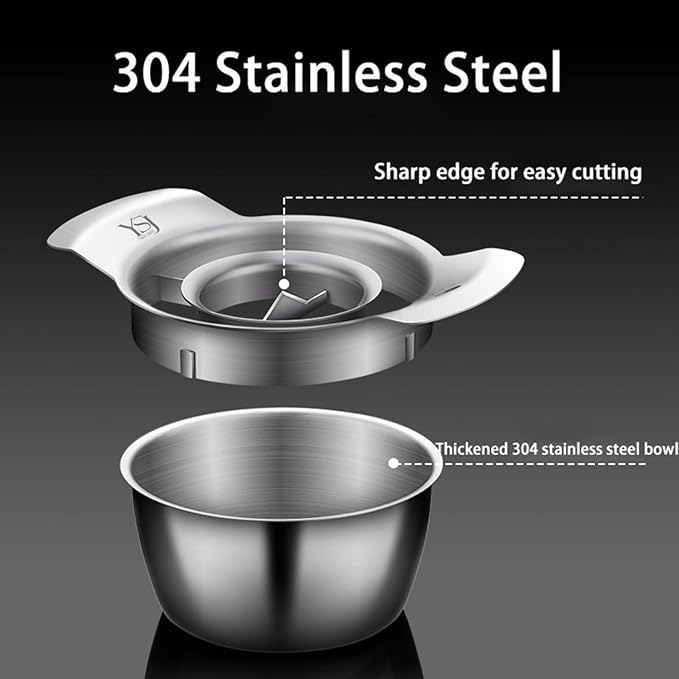 304 Stainless Steel Pomegranate Peeling Tool, Pomegranate Deseeder Tool, Pomegranates Peeler Deseeder, Includes Cutter Bowl and Wooden Hammer for Easy Deseeding, for Home Kitchen (1Set)