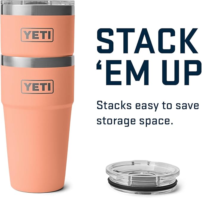 YETI Rambler 20 oz Stackable Tumbler, Stainless Steel, Vacuum Insulated with MagSlider Lid