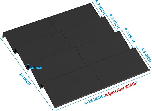 Adjustable Acrylic Spice Drawer Organizer Rack, Spice Drawer Organizer Shelf Expandable From 8 Inch to 16 Inch, Acrylic Drawer Organizer for Seasoning Jars