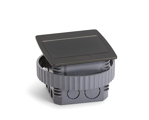 Lew Electric Pop Up Countertop Electrical Outlet, GFCI Receptacle (Black Stainless)