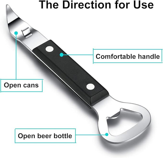 Can Punch Bottle Opener, Manual Stainless Steel Can Opener 2 Pack