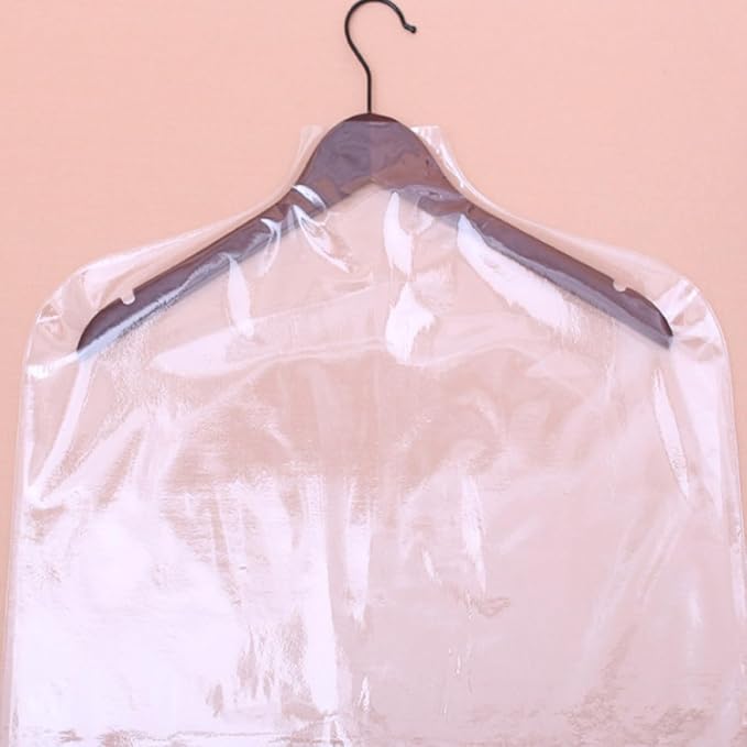5pcs Transparent Garment Bags Clothes Dust Protectors Shoulder Covers for S Suits Coats Jackets Storage Without Hanger for Home and Clothing Stores