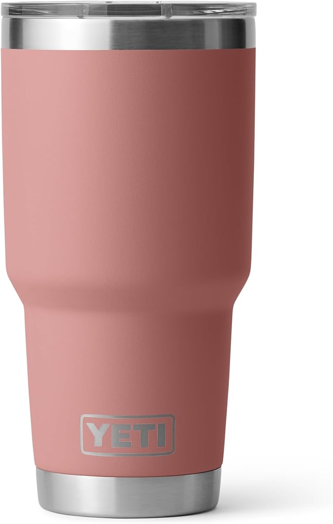 YETI Rambler 30 oz Tumbler Retired Colors, Stainless Steel, Vacuum Insulated with MagSlider Lid, Sandstone Pink