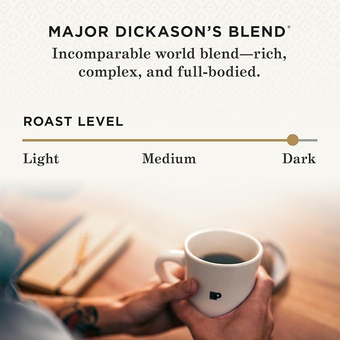 Peet's Coffee, Dark Roast Keurig K-Cup Pods - Major Dickason's Blend 10 Count (1 Box of 10 Pods)