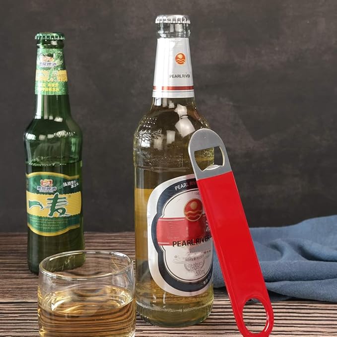 10 PACK Stainless Steel Flat Bottle Opener, Beer Bottle Opener, 7inch, for Kitchen, Bar or Restaurant