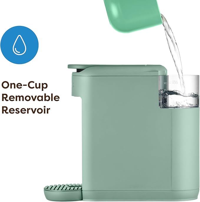 Keurig K-Mini Mate Single Serve Coffee Maker – Ultra-Compact 4” Width, Travel Mug Friendly, Ideal Holiday Gift for Small Spaces, Glamping Green
