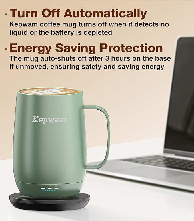 Heated Coffee Mug T2-Plus, 20oz Leading Large Capacity Self Heating Coffee Mug, Up to 8 Hrs Battery & Hot Up to 149℉, Smart Coffee Mug for Women, Men