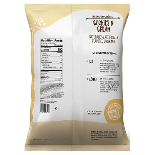 Big Train Cookies N Cream Blended Crème Beverage Mix, 3.5 Pound (Pack of 1)