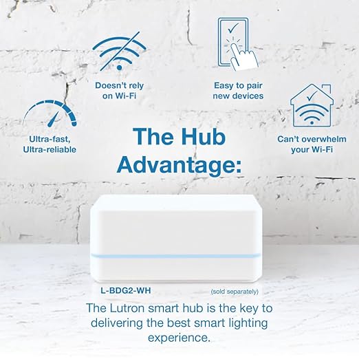 Lutron Claro Smart Light Switch for Caseta Lighting, for LED Lights, Fans, 5 Amp, Single-Pole/3-Way, Neutral Required, DVRF-5NS-GR, Gray