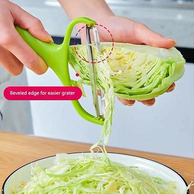 Green Cabbage Shredder,Vegetable Cutter Slicer,Stainless Steel Fruit Vegetable Potato Peeler Cabbage Graters Kitchen Must Have for Home Restaurants 18 * 12cm