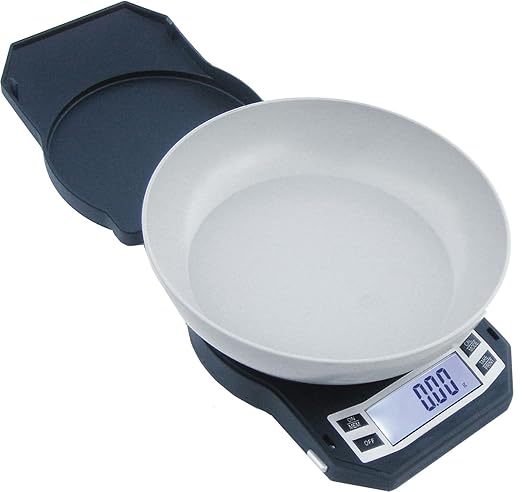 American Weigh Scales Precision Digital Kitchen Weight Scale, Food Measuring Scale, Backlit LCD Screen 500g x 0.01g (Black), LB-501