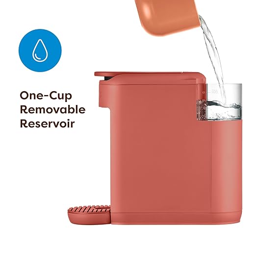 Keurig K-Mini Mate Single Serve Coffee Maker – Ultra-Compact 4” Width, Travel Mug Friendly, Ideal Holiday Gift for Small Spaces, Red Rocks