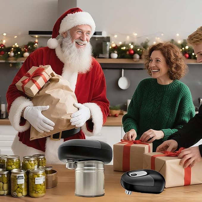 Electric Can Opener Set, Open Your Cans with A Simple Press of Button-Automatic, Hands Free, Smooth Edges, Food Safety,Battery Operated, can opener for Kitchen and Seniors, gift 5in1 Bottle Opener