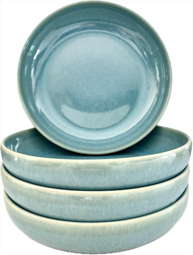 CeramicAzoia Dinnerware Set of 4 (Atacama Green, Pasta Bowl)…