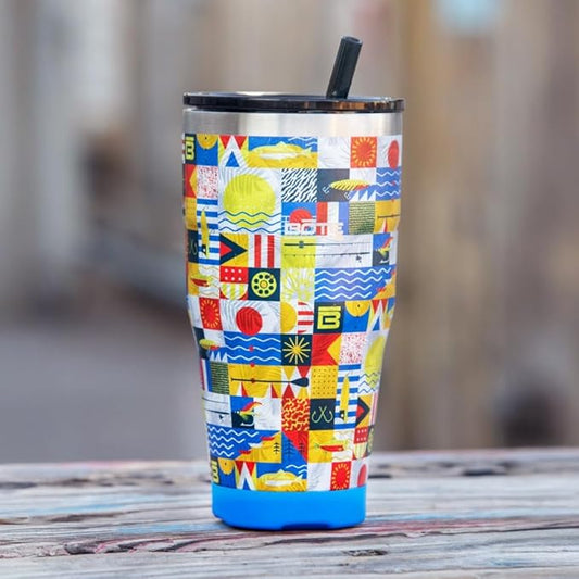 BOTE MagnePod Drinkware MagneTumbler includes Lid with Straw Drink Tumbler Magnetically attaches to Compatible SUPs Kayaks Floats Hangouts 32 oz Multiple Colors