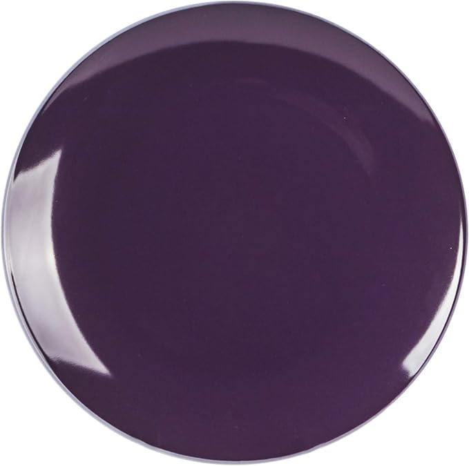 Stoneware Coupe Shape Salad Plate - 8 inch - Set of 6, Violet