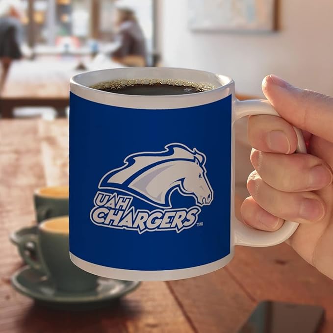 UAH Primary Logo Ceramic Coffee Mug, Novelty Gift Mugs for Coffee, Tea and Hot Drinks, 11oz, White