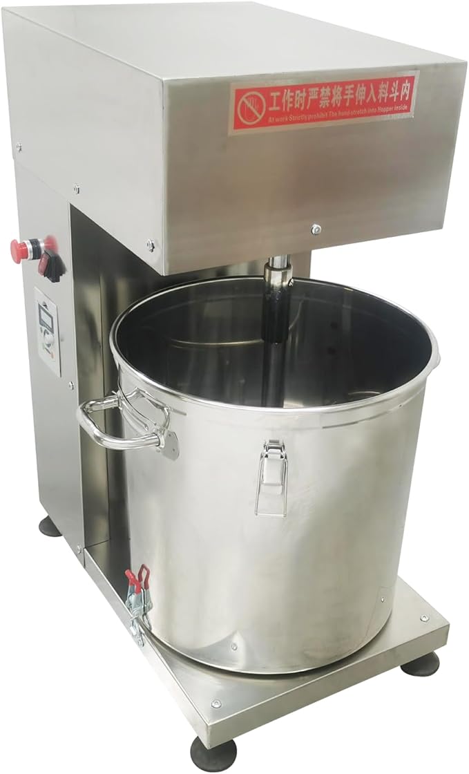 Electric Meat Vegetable Mixer 43L Commercial Stuffing Mixer Stainless Steel Multifunctional Stirring Machine Various Fillings Mixing for Sausage Meat Dumpling Pie Meatball 0-200r/min 220V