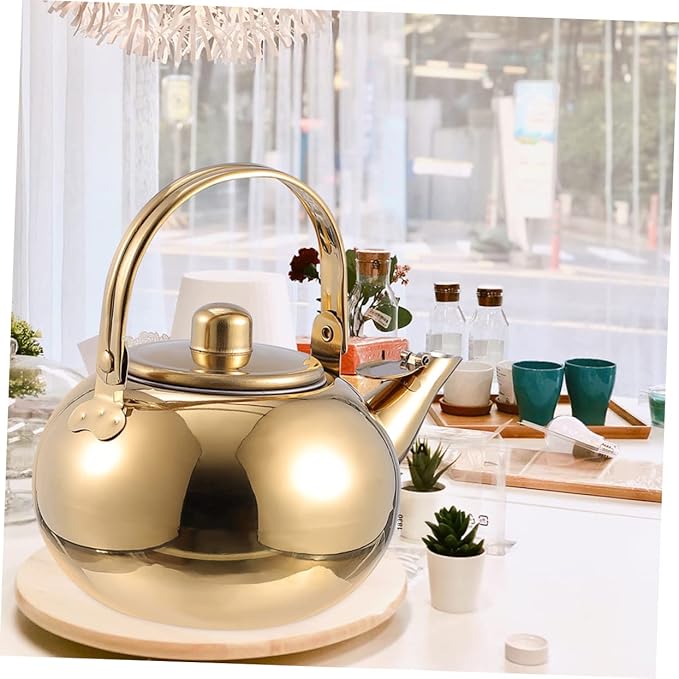 ABOOFAN Stainless Steel Teakettle Strainer Heavy-duty Tea Kettle for Home Use Practical Portable Water Boiler Easy to Clean and Store for Tea and Brewing
