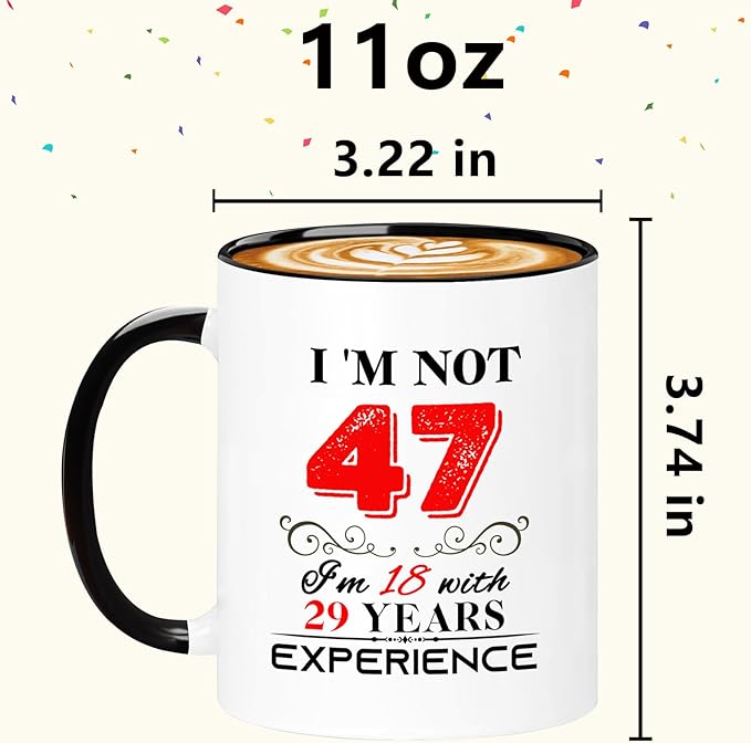 1978 47th Birthday Mug for Women Men, Turning 47 Year Old Birthday Gifts for Mom, Dad, Grandma, Grandpa, Wife, Husband, Daughter, Sister, Best Friends, Coworkers, Her, Him, 11oz Coffee Cup